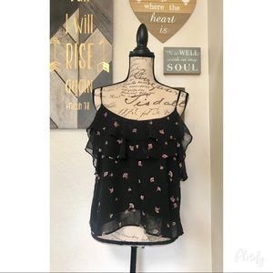 🛍Cold shoulder cropped floral blouse🛍